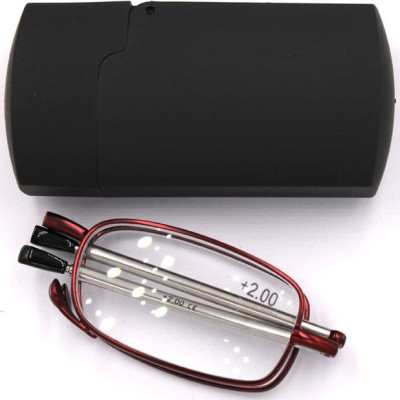 Kính lão gọng xếp 868 màu đỏ tròng lão từ 1 độ đến 4 độ