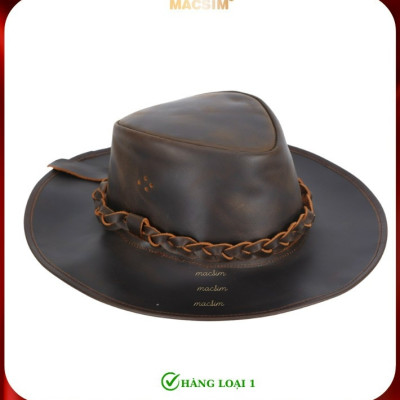 Mũ phớt cao bồi - Mũ cao bồi - Mũ golf thủ - Chất liệu da thô nguyên miếng cao cấp nhãn hiệu Macsim