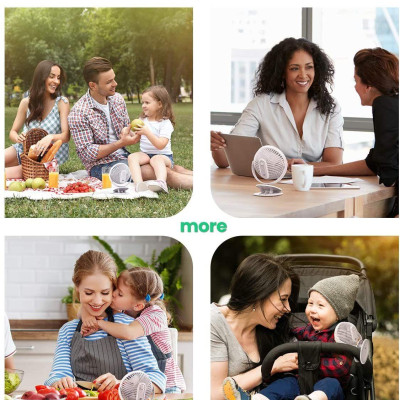 Ugreen UG80907LP308TK 2000mah 360 độ quạt bàn màu xám - HÀNG CHÍNH HÃNG