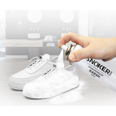 Chai Xịt Tạo Bọt Tuyết Làm Sạch Giày Dép SNOKER 300ml Giặt Giày Khô, Làm Sạch