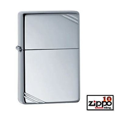Bật lửa Zippo 260 (Xi Bóng góc) High Polish Chrome Vintage with Slashes- Chính Hãng 100%