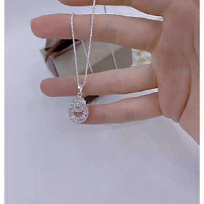 Bộ trang sức mặt đá tròn chất liệu bạc s925 MS237a