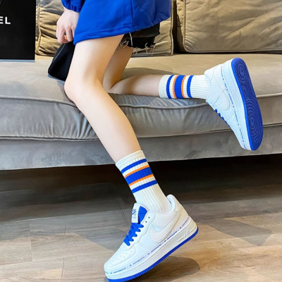 Combo 5 đôi tất nữ mùa thu đông Bluehope Choice CBTV04 cổ cao kẻ sọc nhiều màu