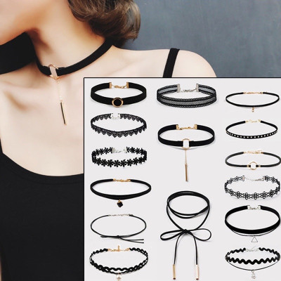 Set 5  Cái Vòng Cổ Choker Ren Phong Cách Hàn Quốc Thời Trang Cho Nữ