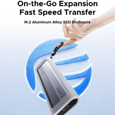 Hộp ổ cứng SSD ORICO M.2 NVME TypeC AXM2-G2-GY-BP - Hàng Chính Hãng
