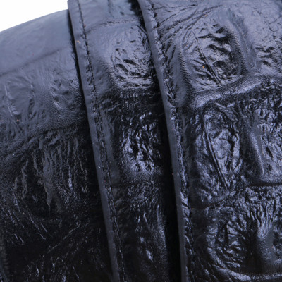 Thắt Lưng Nam Da Bò Vân Cá Sấu Huy Hoàng HT4117 - Đen