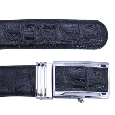 Thắt Lưng Nam Da Bò Vân Cá Sấu Huy Hoàng HT4117 - Đen