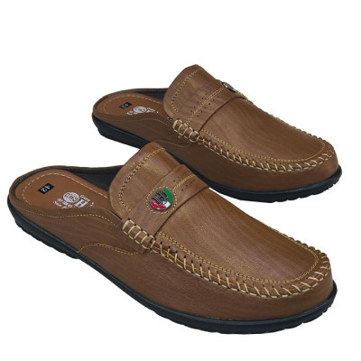 Dép Bít Mũi Nam Da Bò Thật TiTi ĐÔ Cao Cấp GSB2036d