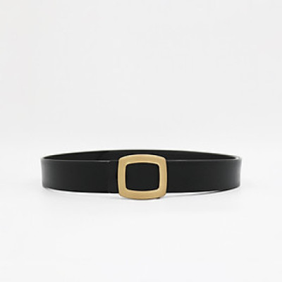 Thắt Lưng Nữ Da Thật Mặt Oval Aaa Jeans