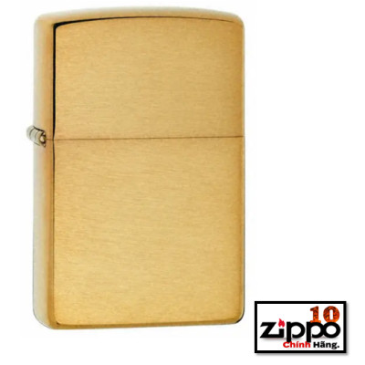 Bật lửa Zippo 204B Brushed Brass Solid- Chính hãng 100%
