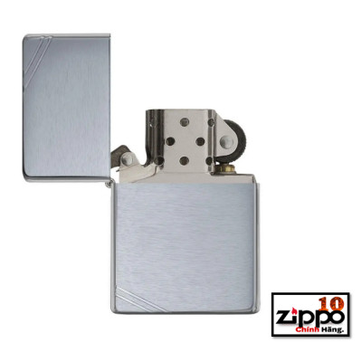 Bật lửa Zippo (nhám góc) Brushed Chrome Vintage with Slashes SKU: 230 - Chính hãng 100%