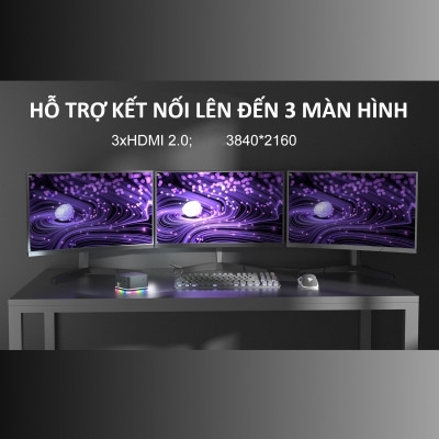 Máy Tính Siêu Nhỏ Ultra Mini T9 PLUS - Intel thế hệ 12 Twin Lake N150 - Hỗ Trợ Xuất Hình 4K 60hz hàng nhập khẩu