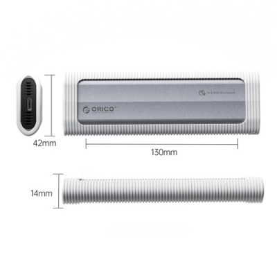 Hộp ổ cứng SSD ORICO TypeC M.2 Dual NVME+SATA ( NGFF ) AXM2S-G2-V1-GY-BP - Hàng Chính Hãng