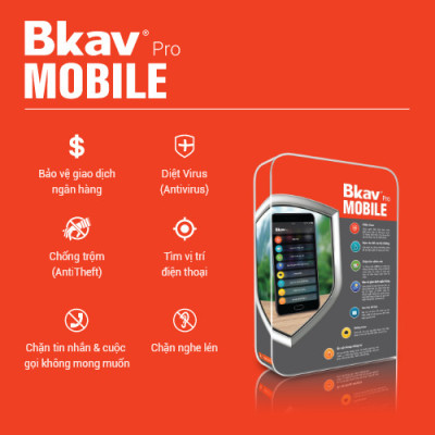 [Chính Hãng] Mã key Phần mềm diệt virus ĐT Bkav Pro Mobile - Bản quyền 1 năm - Nhận mã ngay sau khi đặt
