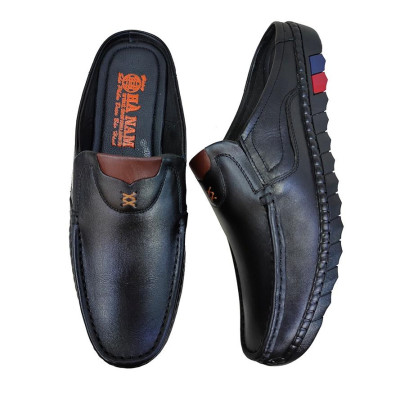 Dép Bít Mũi Nam Da Bò Thật TiTi ĐÔ Cao Cấp GSB20132d