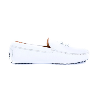 Giày Lười Moka Da Thật Made in Italy - Phong Cách Ý Thanh Lịch - Màu trắng - 1723BIA - Hàng chính hãng
