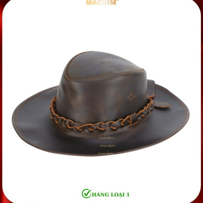 Mũ phớt cao bồi - Mũ cao bồi - Mũ golf thủ - Chất liệu da thô nguyên miếng cao cấp nhãn hiệu Macsim