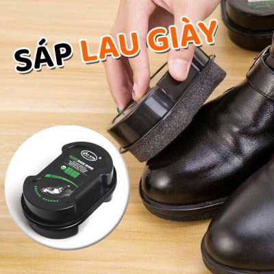 Com bo dụng cụ làm sạch giày - Miếng xi mút + sáp lau đánh bóng giày, dép, đa năng và tiện lợi