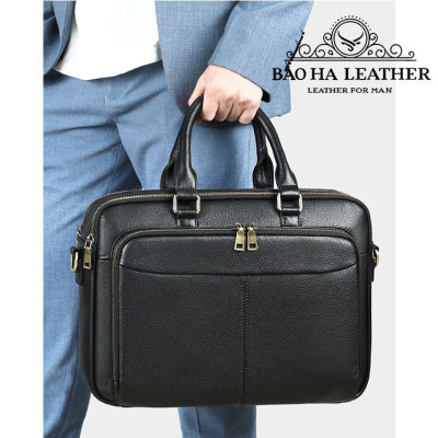 Cặp công sở nam da bò cao cấp BHM5099 Túi xách, cặp văn phòng, cặp giáo viênm vừa laptop 15inch