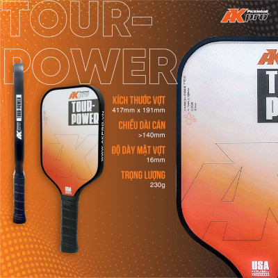 Vợt Pickleball TOUR-POWER Carbon T700