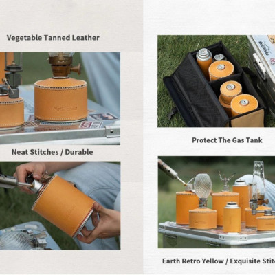 Bao da bảo vệ bình gas dã ngoại NatureHike NH20PJ084 dành cho bình 450g