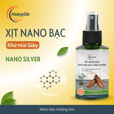 Xịt Khử Mùi Giày Công Sở Nam Nano Bạc Hoàng Gia 100ml - Khử Khuẩn Giày, Chống Hôi Chân Hiệu Quả