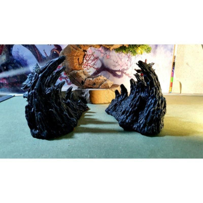 Mô Hình layout Hẻm Núi Đá trang trí bể cá, tiểu cảnh, non bộ. teranium  chất liệu bột đá đen Ninh Bình