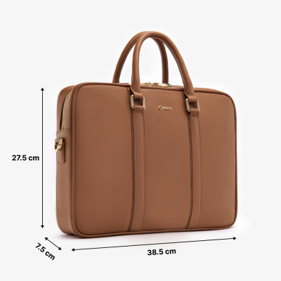 Cặp da nam công sở Gence da bò Mill GCE28-cặp đựng laptop-cặp đi công tác-túi xách nam đựng tài liệu