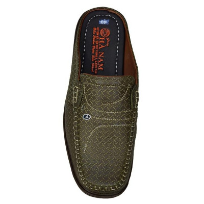 Dép Bít Mũi Nam Da Bò Thật TiTi ĐÔ Cao Cấp GSB2072d