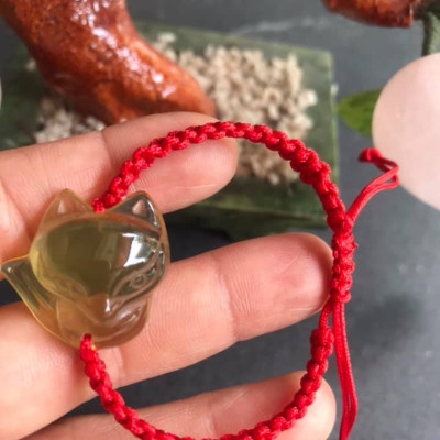 VÒNG TAY HANDMADE HỒ LY ĐÁ THẠCH ANH VÀNG TỰ NHIÊN DÂY ĐỎ MAY MẮN TÀI LỘC VỀ TÌNH DUYÊN CÔNG DANH HỢP NỮ MỆNH KIM MỆNH THỔ THỦY Ạ