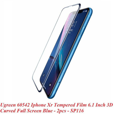 Ugreen UG60542SP116TK 2 miếng dán Iphone XR 6.1inch 3D Trong suốt 9D cường lực bảo vệ chống rơi - HÀNG CHÍNH HÃNG