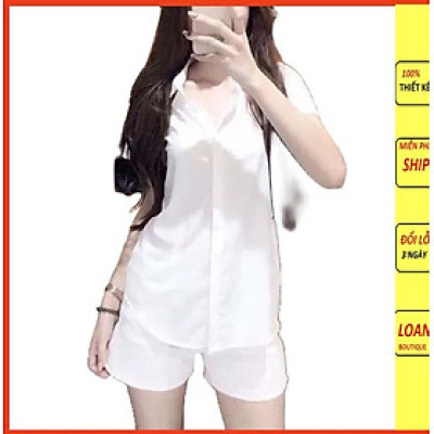 Sơ mi trắng công sở_ Sơ mi trắng nữ cộc tay chất thô nhật dư xịn