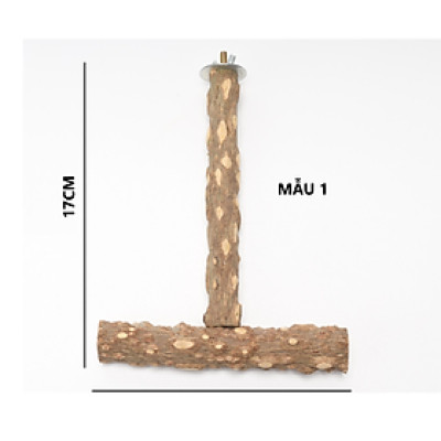 1 CÁI CẦU ĐẬU GỖ GẠO (TREO TRONG LỒNG) CHO CHIM, VẸT ĐỨNG