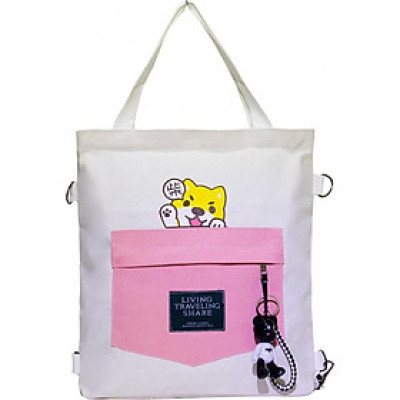 Túi Vải Tote Đeo Chéo Balo Hình Chó Con Hàng Quảng Châu Cực Tốt