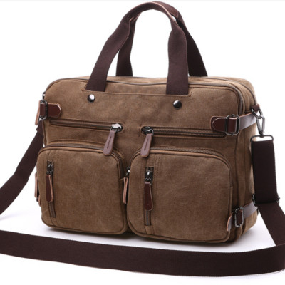 Túi xách nam công sở 2 trong 1 vải cavans cao cấp size 15,6inh và size 17.3inh phong cách mới