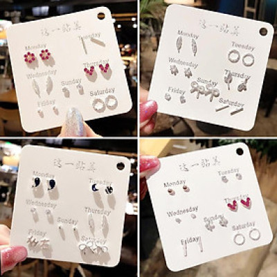 Set 7 đôi bông tai cho 7 ngày năng động dễ thương