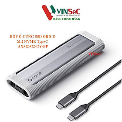 Hộp ổ cứng SSD ORICO M.2 NVME TypeC AXM2-G2-GY-BP - Hàng Chính Hãng
