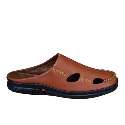 Dép Bít Mũi Nam TiTi ĐÔ Da Bò Thật Cao Cấp GSB20108