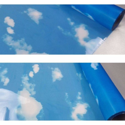 Decal dán kính mờ có sẵn keo bầu trời xanh - decal dán kính phòng khách - phòng ngủ - khách sạn - nhà hàng DK56
