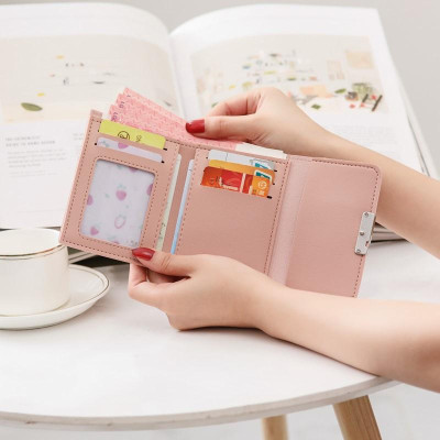 Ví Ngắn Nữ Mini Cầm Tay FOREVER YOUNG Gấp 3 Nhỏ Gọn Nhiều Ngăn Tiện Dụng VD12 - Micocah Mall