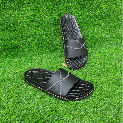 Dép da nam quai ngang Trường Hải da bò 2 màu nâu,đen DN115