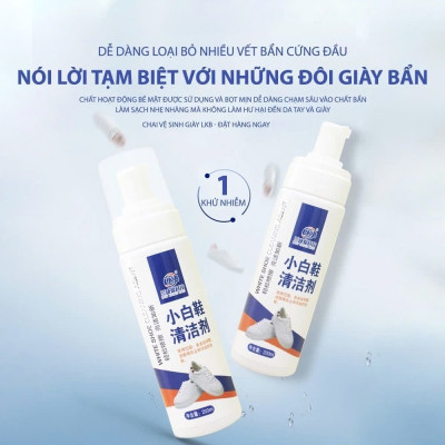 Chai xịt tạo bọt tuyết vệ sinh giày cao cấp, chai tẩy rửa giày không dùng nước 1 CHAI 200ml