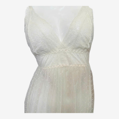 Váy Ngủ Ren Lưới D641 Hai Dây Đơn Giản Xuyên Thấu Gợi Cảm