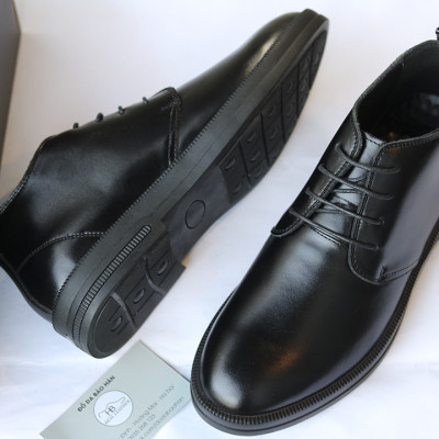 Giày Da Nam Mã CK02 Loại Cổ Lửng, Da Bò