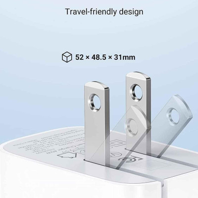 Ugreen UG90299CD243TK 40W Bộ sạc nhanh 2 cổng USB-C chuẩn cắm US Màu Trắng - HÀNG CHÍNH HÃNG