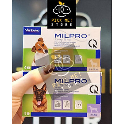 Xổ Giun Sán Virbac MILPRO cho Chó dạng Viên với lớp phủ Vị Thịt Thơm Ngon