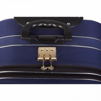 Vali Kéo Du Lịch Laka Màu Nâu Phối đỏ Có Nắp - 22 Inch