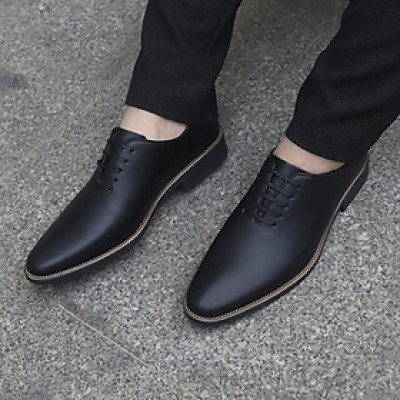Giày tây nam đẹp da mềm mịn- Da bò- Đế diễu- Dây buộc- Mã CS03