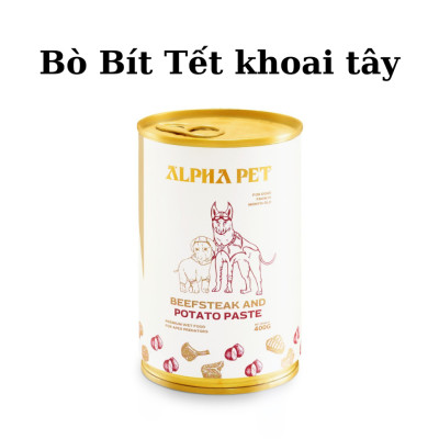 PATE ALPHA PET CHO CHÓ MÈO TỪ 1 THÁNG TUỔI LON 400GRAM