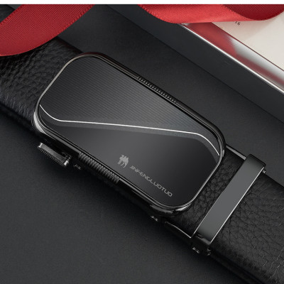 Thắt lưng nam da bò nguyên chất mặt khóa tự động hợp kim cao cấp